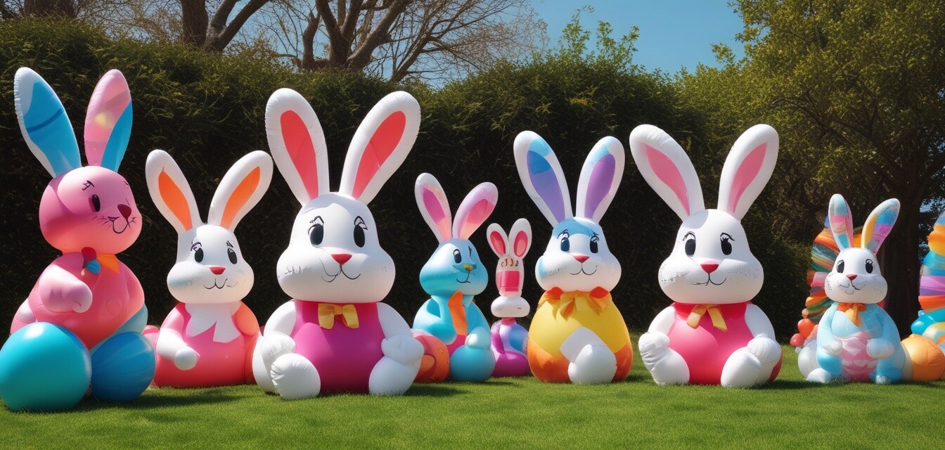 Colorful Easter inflatable decorations