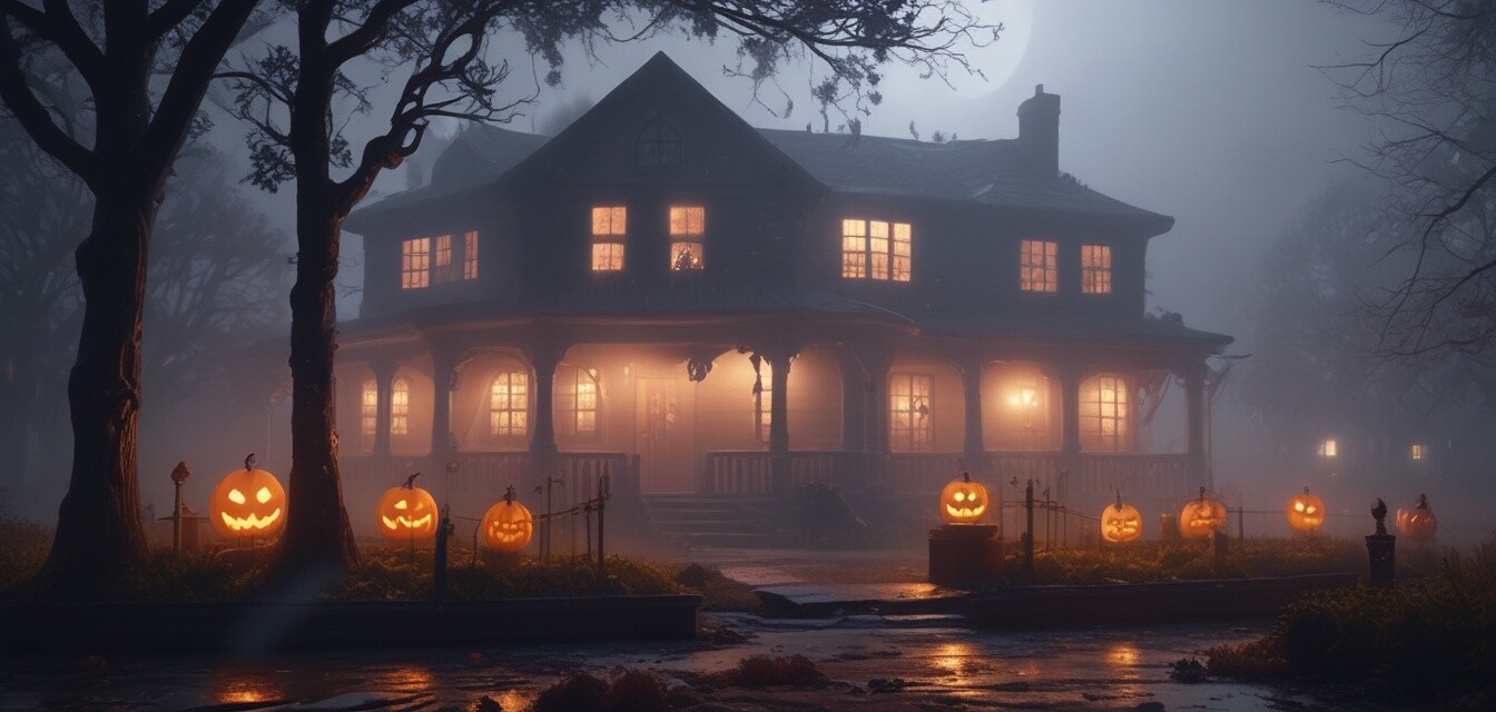 Halloween inflatables scene