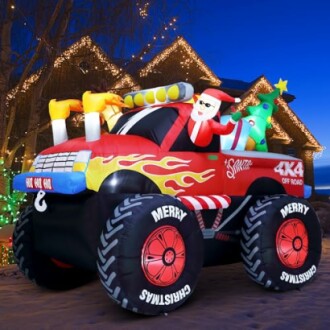 Monster Truck Santa Inflatable