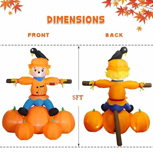 Joliyoou 5FT Fall Day Inflatable Decoration
