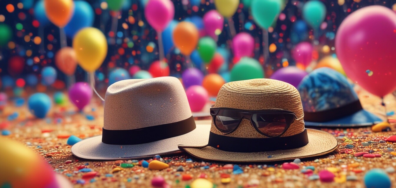 Hats and glasses inflatables image