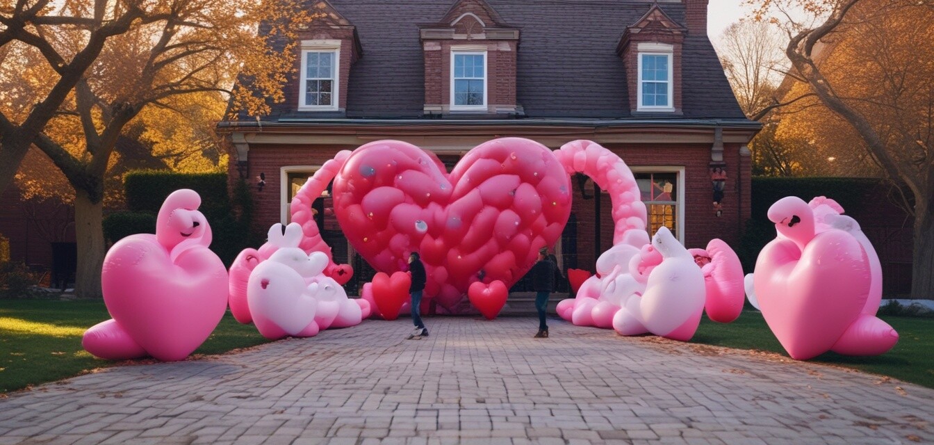 Valentine's Day Inflatables Yard Decor